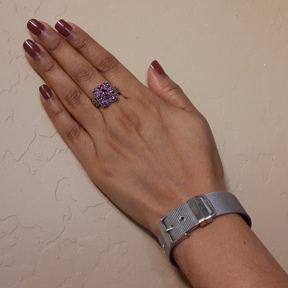 925 Genuine Untreated Grape Rhodolite Garnet. FIRM. Every Day Elegance. FIRM. - Picture 9 of 15